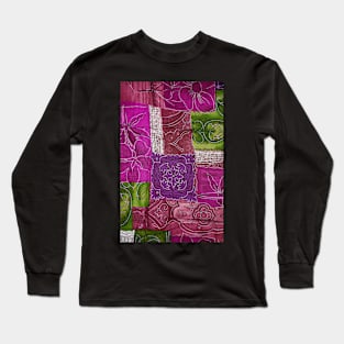 Pink Fabric Texture Long Sleeve T-Shirt